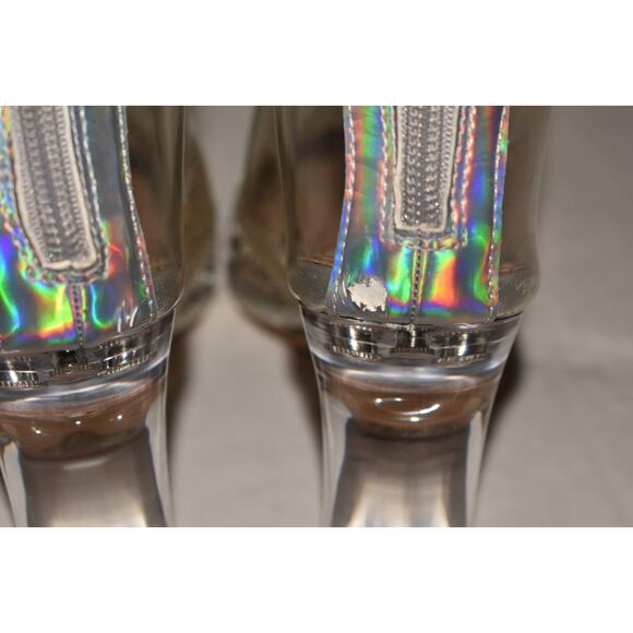 DISNEY X ALDO $150 Cinderella Strike Twelve Clear Rhinestone Bootie‎ Size 8.5 - Picture 9 of 9